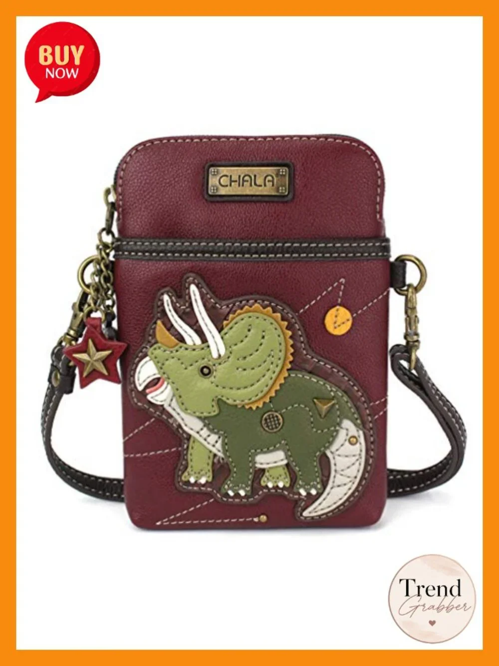 CHALA Adjustable Crossbody Bag Vegan Leather Compact Cell Phone Purse